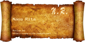 Nass Rita névjegykártya